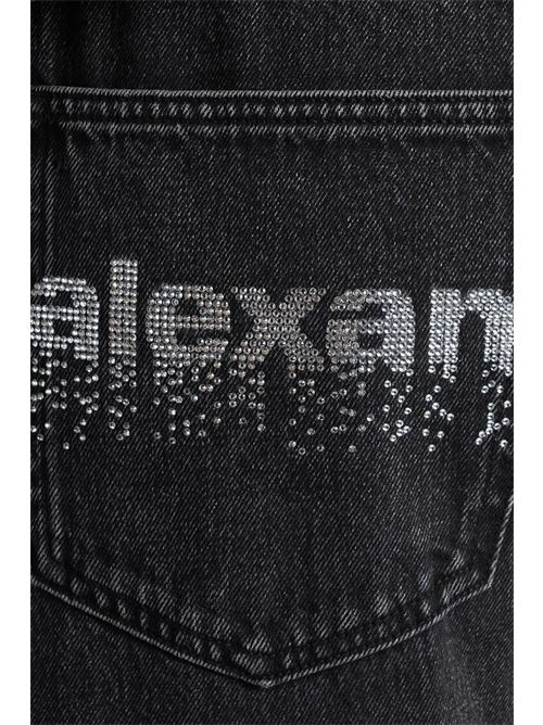 Jeans con logo in strass ALEXANDER WANG | 4DC1264112031